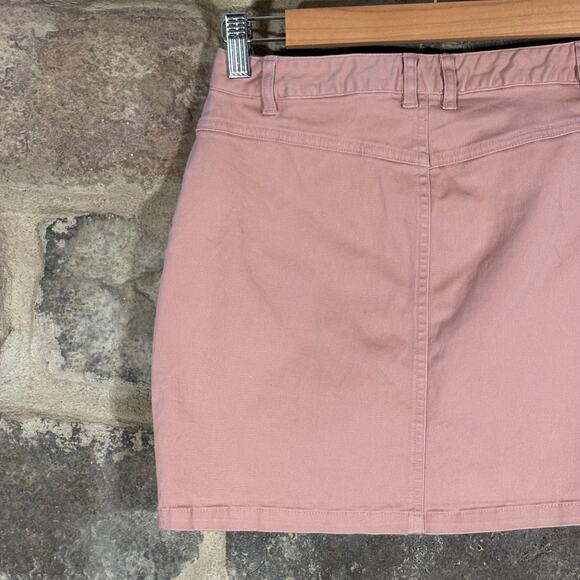 Forever 21 Mini Skirt Woman's Small Pink Stretch Casual Preppy Neutral Festival - Picture 5 of 11